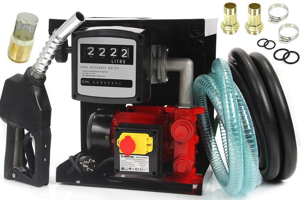 Pompa alimentare motorina 220 v cu pistol si contor cu autoamorsare - Bjc tools