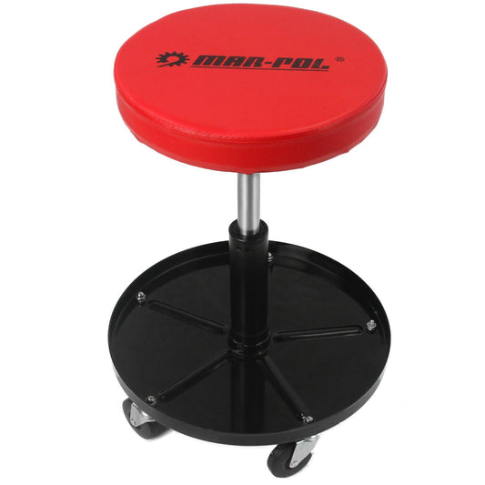 Scaun cu roti atelier mecanic rotativ cu reglare inaltime si tava chei