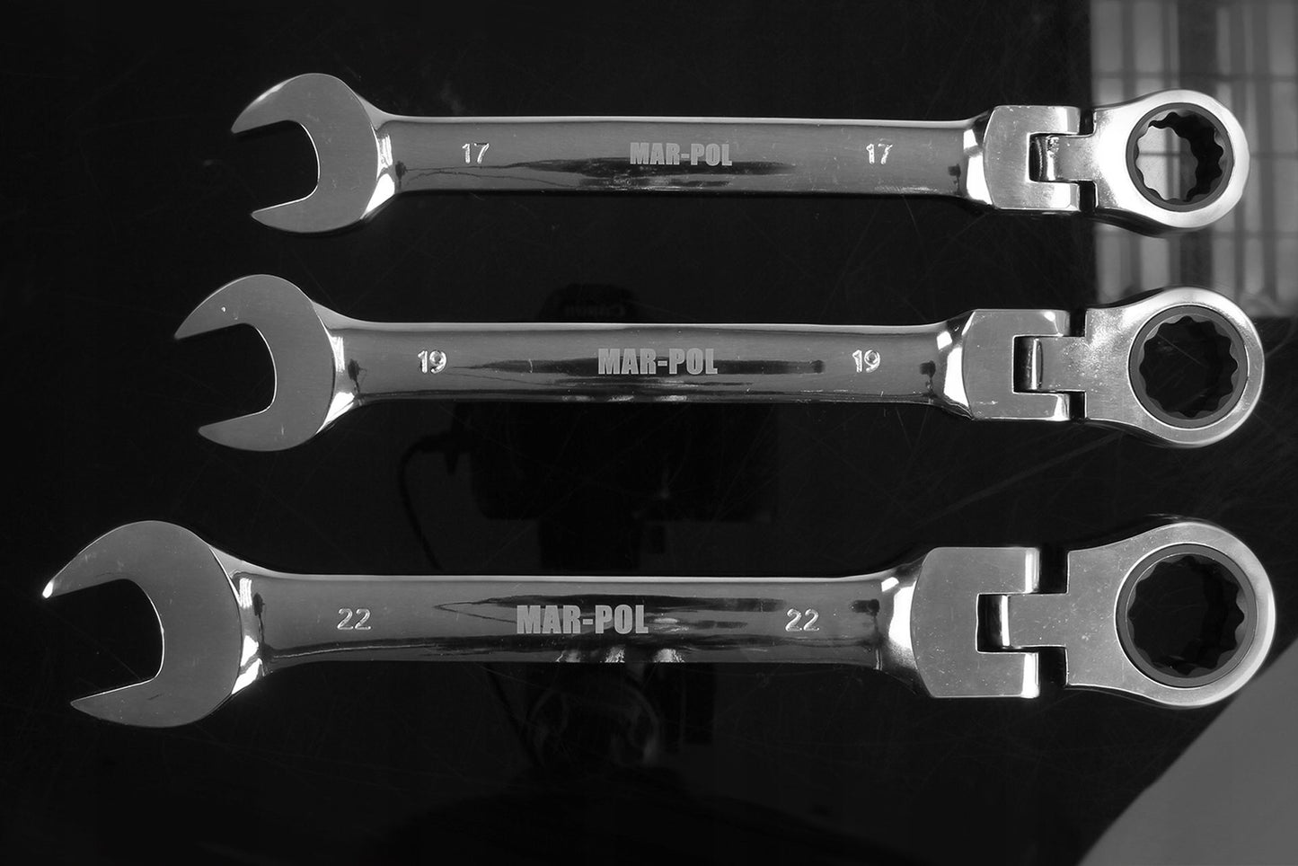 Set chei profesionale combinate cu clichet articulate 8-22mm 12 elemente - Bjc tools