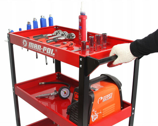 Carucior scule service 3 rafturi 136kg Carut ucenic mecanic