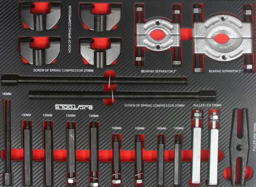 Dulap scule echipat Profesional 306 piese 7 sertare - Bjc tools