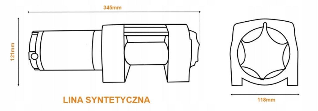 Troliu electric 12 volti 4000 lbs 1814kg coarda sintetica - Bjc tools