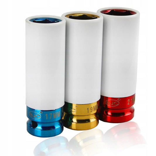 Set chei tubulare de impact cu protectie jante 17mm 19mm 21mm