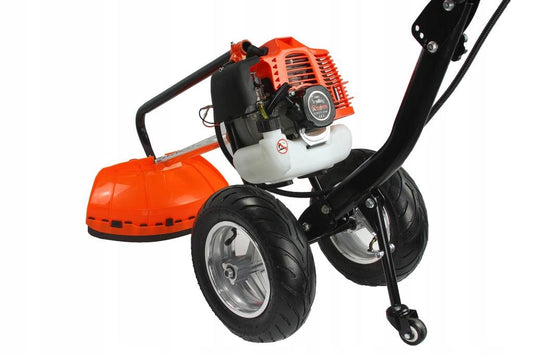 Motocoasă benzină pe roți DEMON TROLLEY 2 CP, tambur și disc incluse