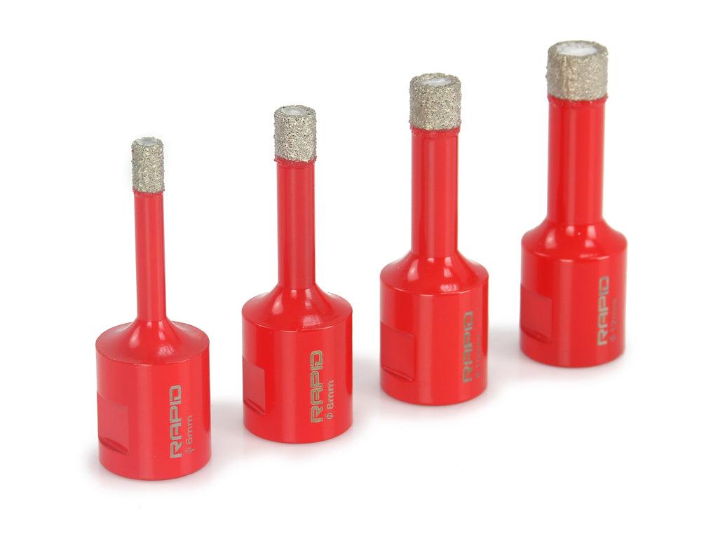 Set freze diamantate carbura tunsten 6 8 10 12 mm Long-Life Rapid - Bjc tools