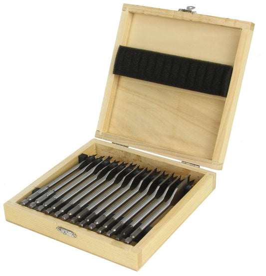 Set burghiu lemn 13 piese 6-25mm cu prindere hexagon pentru bormasina