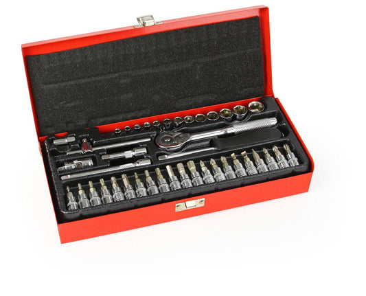 Trusa scule 42 piese tubulare imbus si biti 1/4 Profi