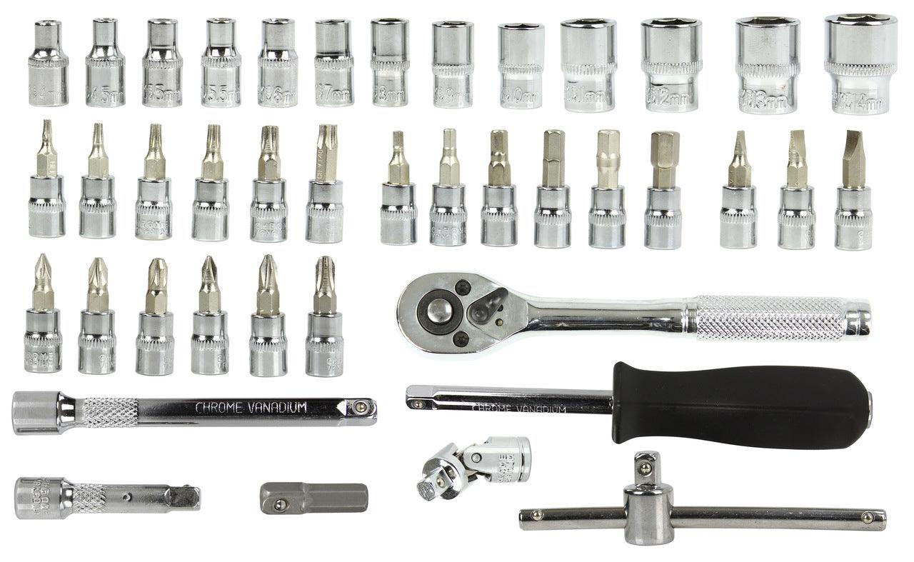 Trusa scule 42 piese tubulare imbus si biti 1/4 Profi - Bjc tools