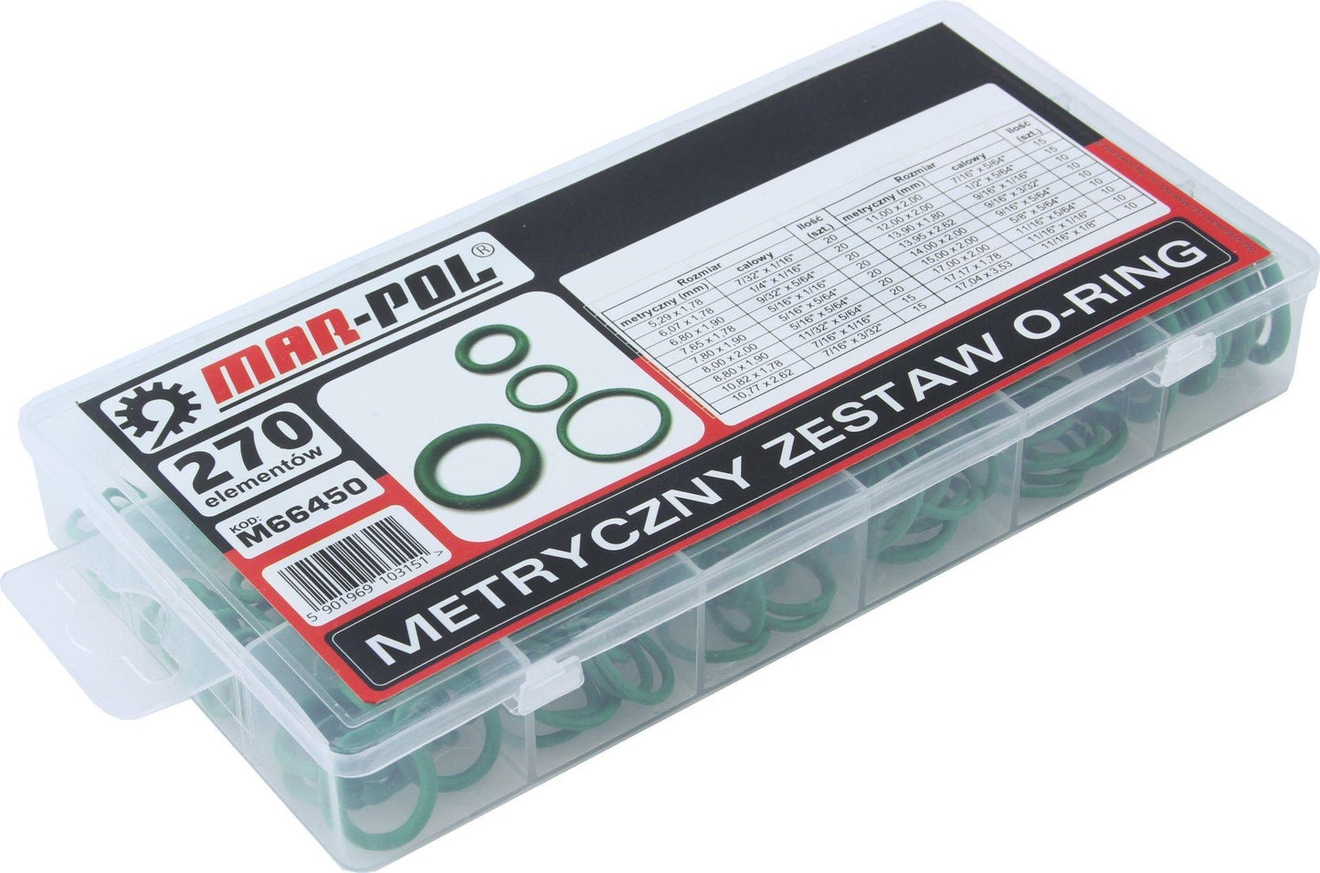 Set garnituri de cauciuc, oringuri hnbr 270 piese garnituri aer condiționat - Bjc tools