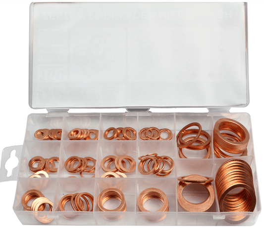 Set de șaibe din cupru – 160 piese