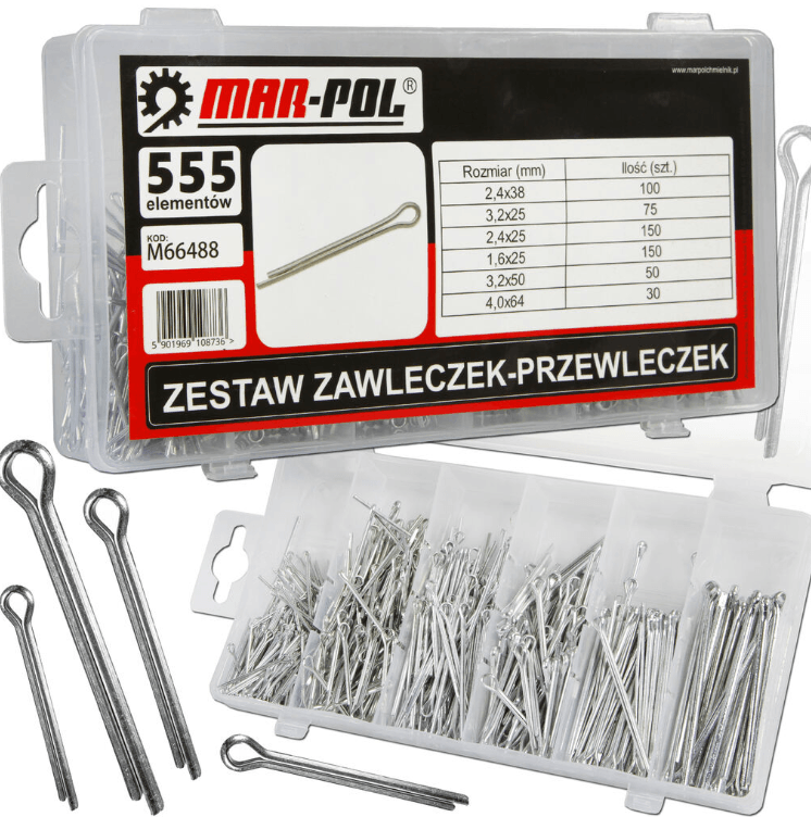 Set de șplinturi (pini de siguranță) – 555 de bucăți - Bjc tools