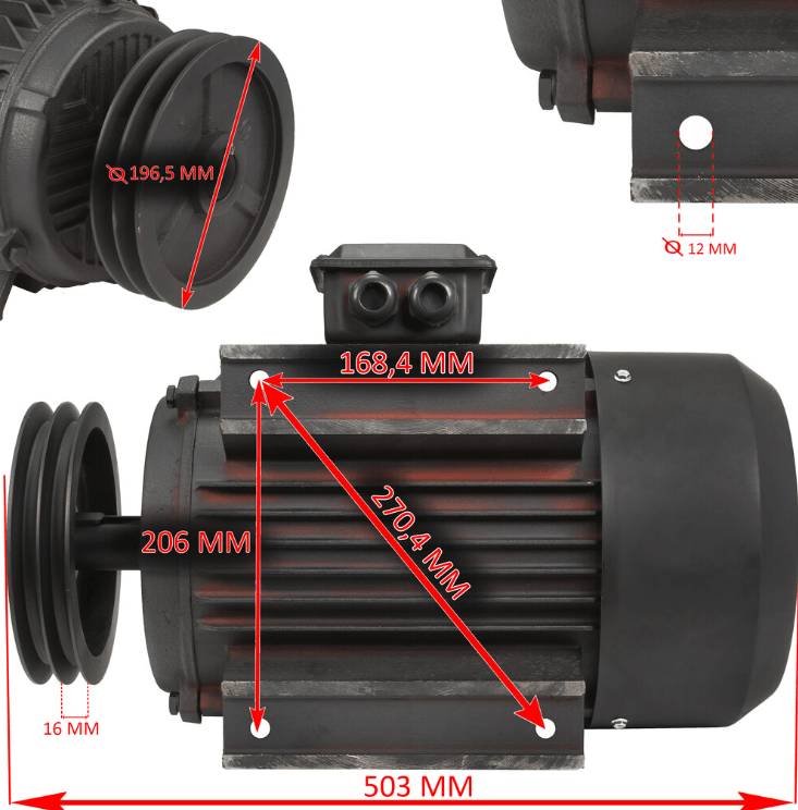 MOTOR TRIFAZAT Y132M-4 – 10 CP 1440 rpm, motor electric trifazic - Bjc tools