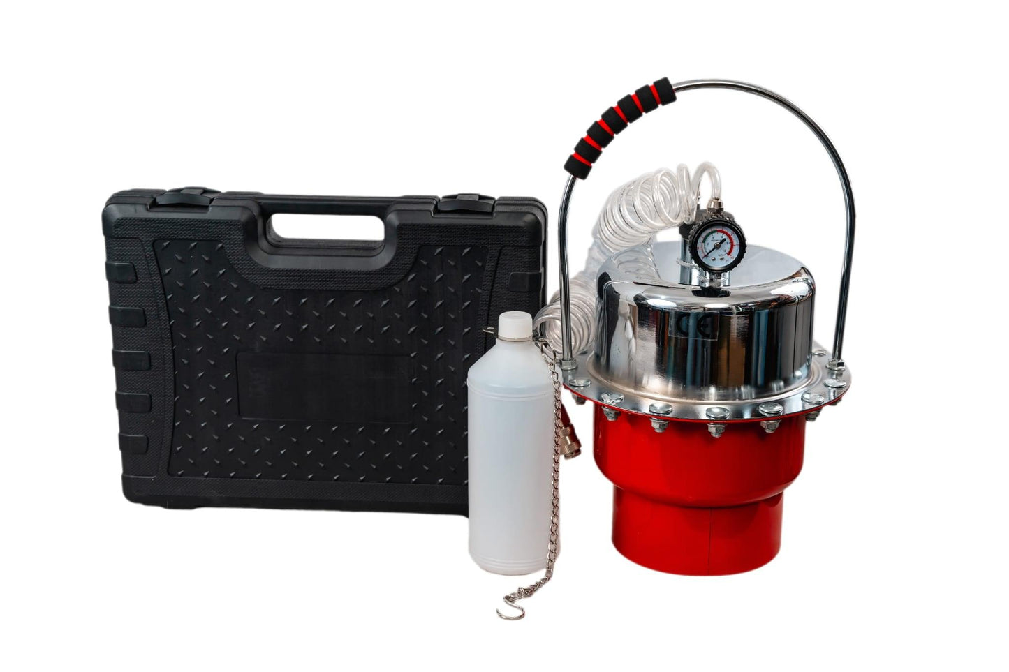 Pompa pneumatica de aerisit si schimbat lichid frane si ambreiaj cu 15 adaptoare - Bjc tools