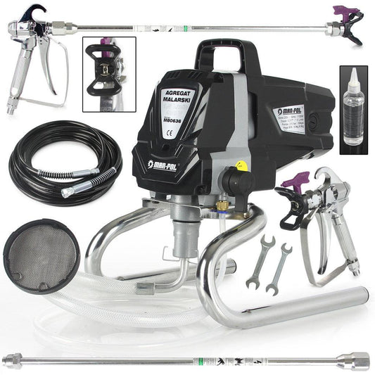 Pompa de vopsit zugravit airless 1100W lac lavabila 210 bari 1.5L/min