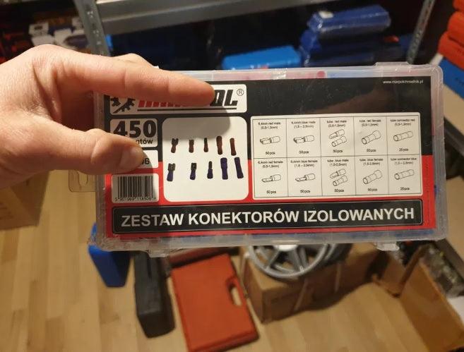 Set papuci conectori electrici 450 piese - Bjc tools