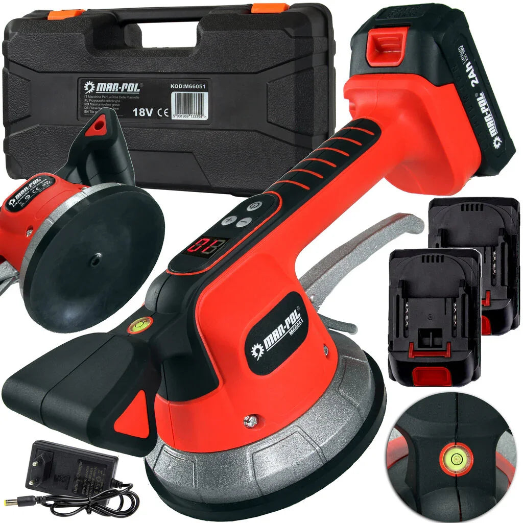 Ventuză vibranta pentru placi de gresie cu acumulator – Bjc tools