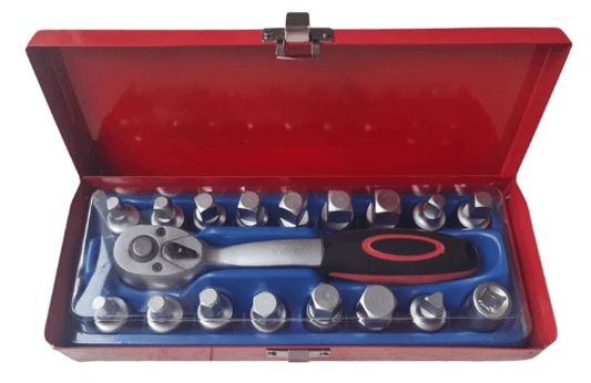 Set Chei cu Clichet pentru Buson ulei, 18 piese, Cr-V