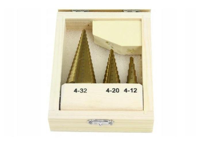 Set burghiu conic 3 piese hss titan - Bjc tools