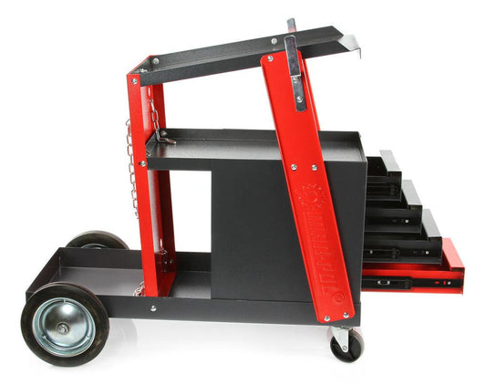 Carucior pentru aparat de sudura cu sertare