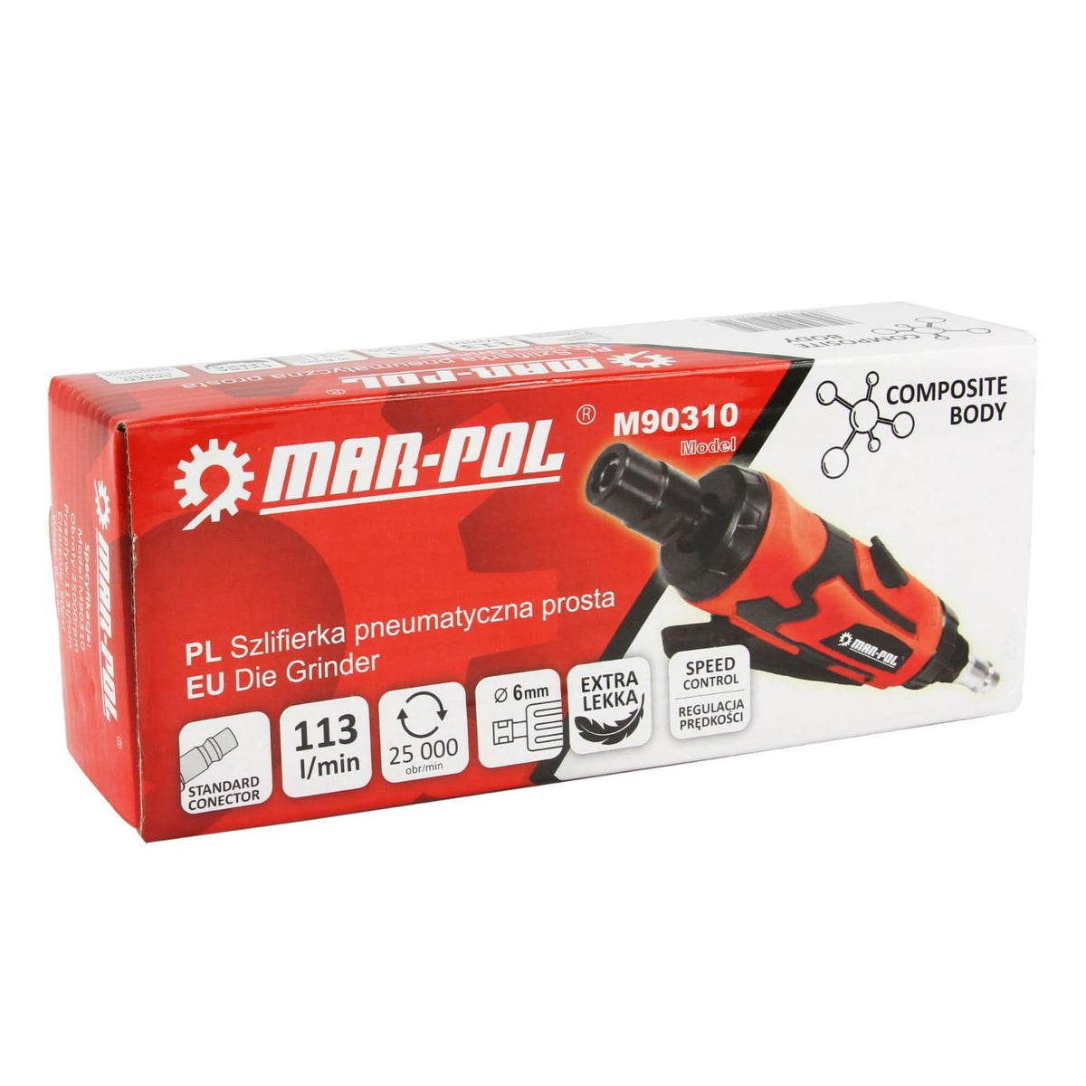 Polizor Biax Pneumatic drept 6mm Compozit 25000rpm - Bjc tools