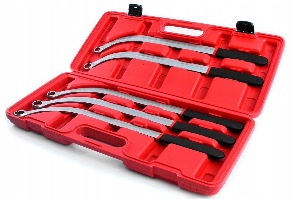 Set chei inelare lungi pt tensionare role curele distributie 12 laturi 470mm 13,15,16,17,19mm - Bjc tools
