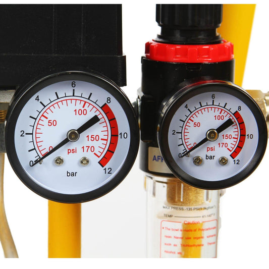 Compresor aer comprimat 24 Litri 8 bari cu filtru si regulator de presiune incluse