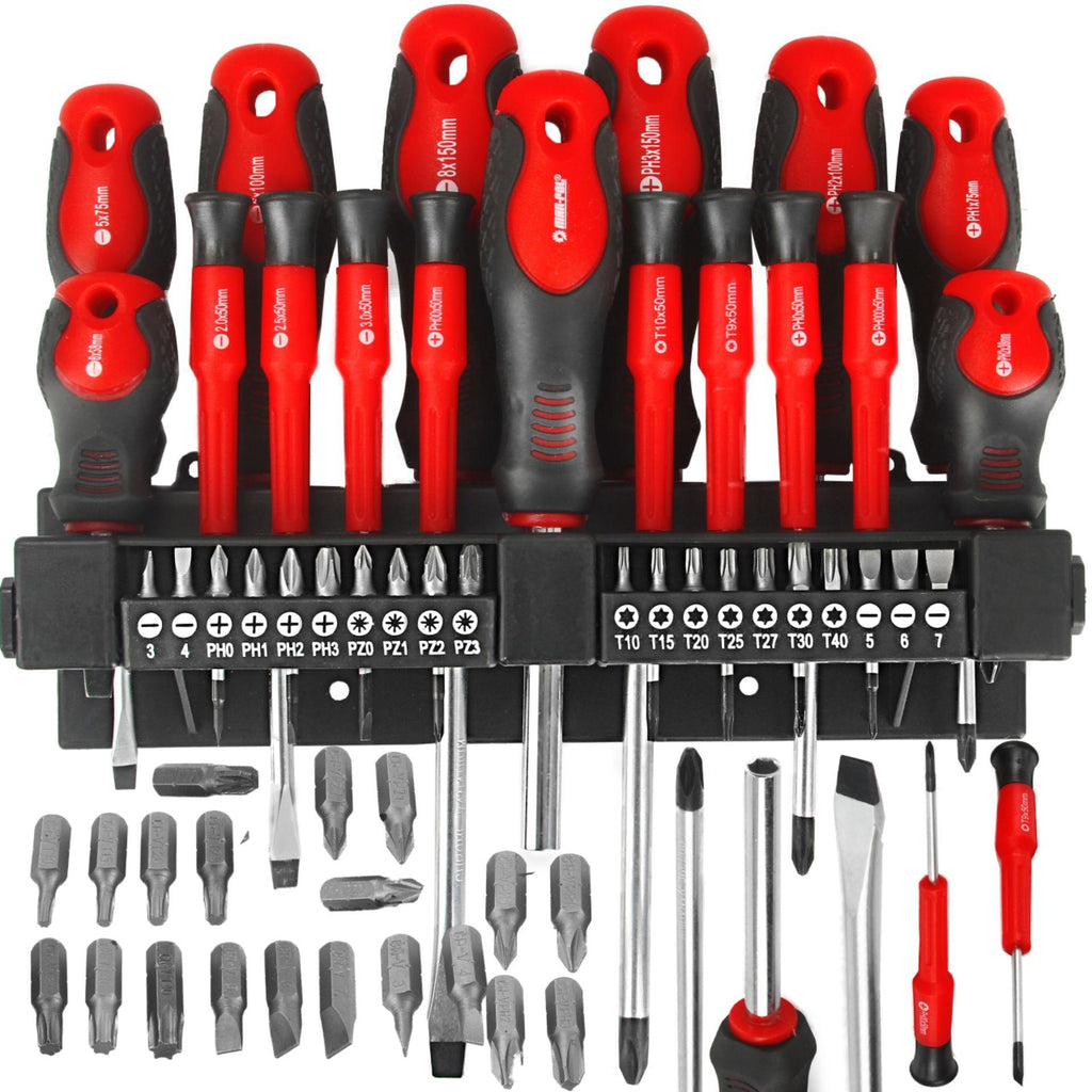 Set Surubelnite magnetizate 36 piese Chrome Vanadium , Set surubelnite drepte stea de precizie si biti - Bjc tools