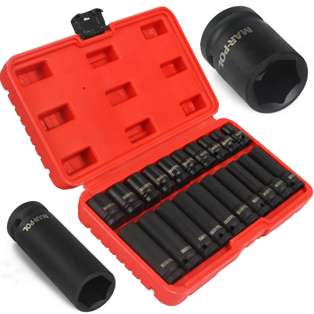 Trusa chei tubulare de impact 1/2 20 piese scurte si lungi - Bjc tools