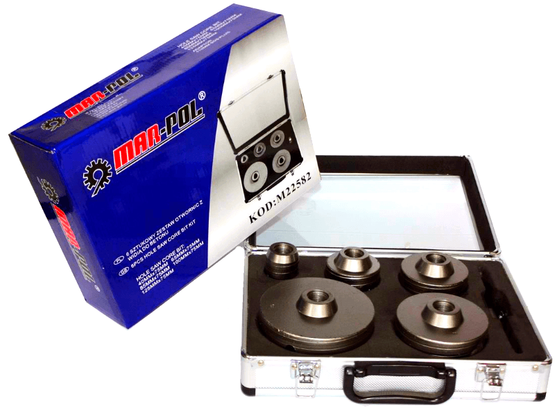 Set freze de carbura pt beton 6 piese SDS+ 40mm 65mm 80mm 100mm 120mm - Bjc tools Imagine principală a produsului
