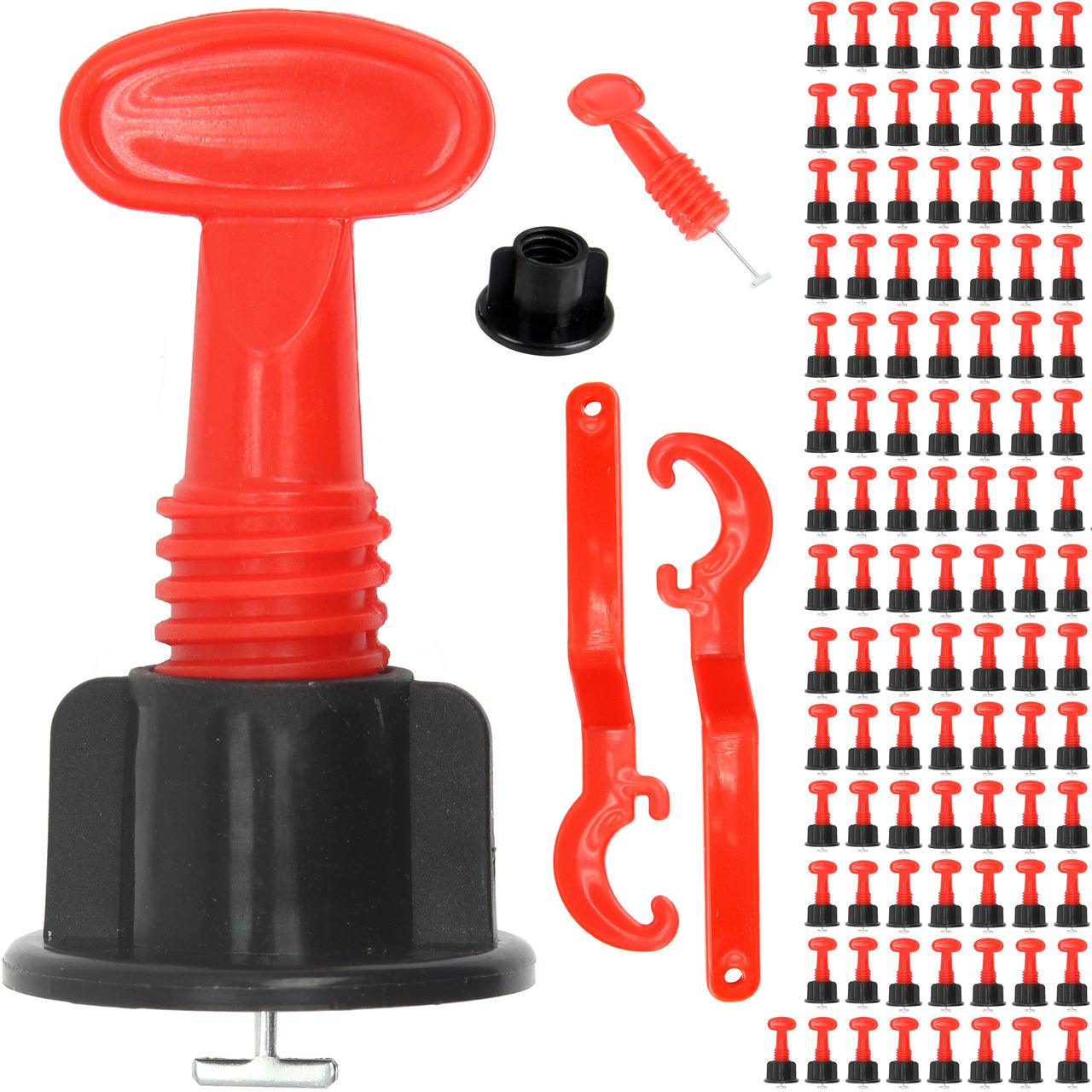 Set 100 tije refolosibile nivelare gresie și faianta - Bjc tools Imagine principală a produsului