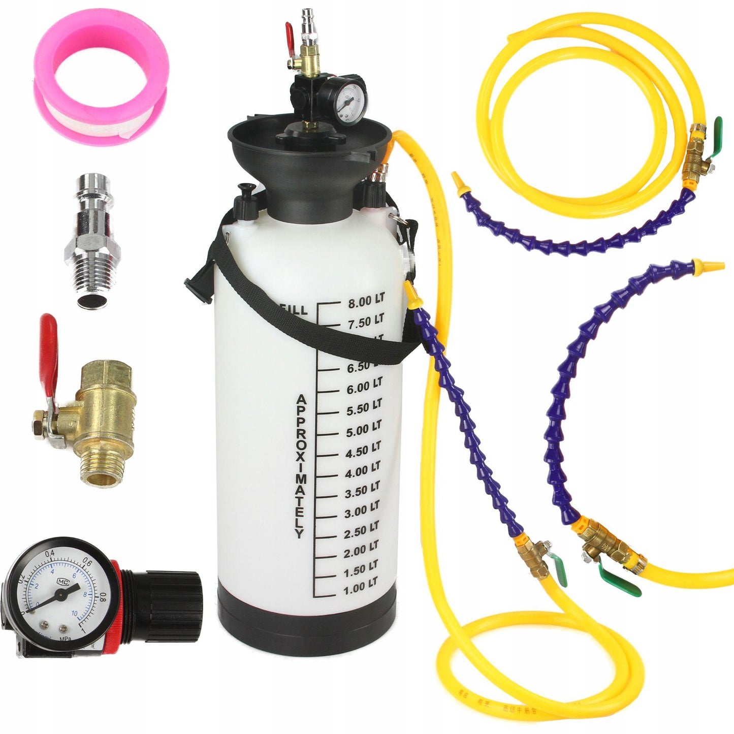 Distribuitor ulei pneumatic 8 litri, pompa de bagat ulei motor cutii de viteze - Bjc tools