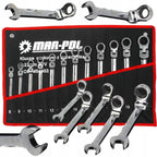 Set chei profesionale combinate cu clichet articulate 8-22mm 12 elemente - Bjc tools