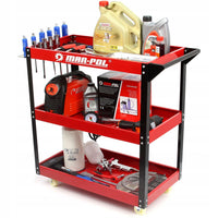 Carucior scule service 3 rafturi 136kg Carut ucenic mecanic - Bjc tools