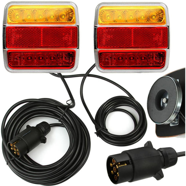 Set lumini pentru remorca magnetice cu Led,Lumini pentru remorcă - Bjc tools