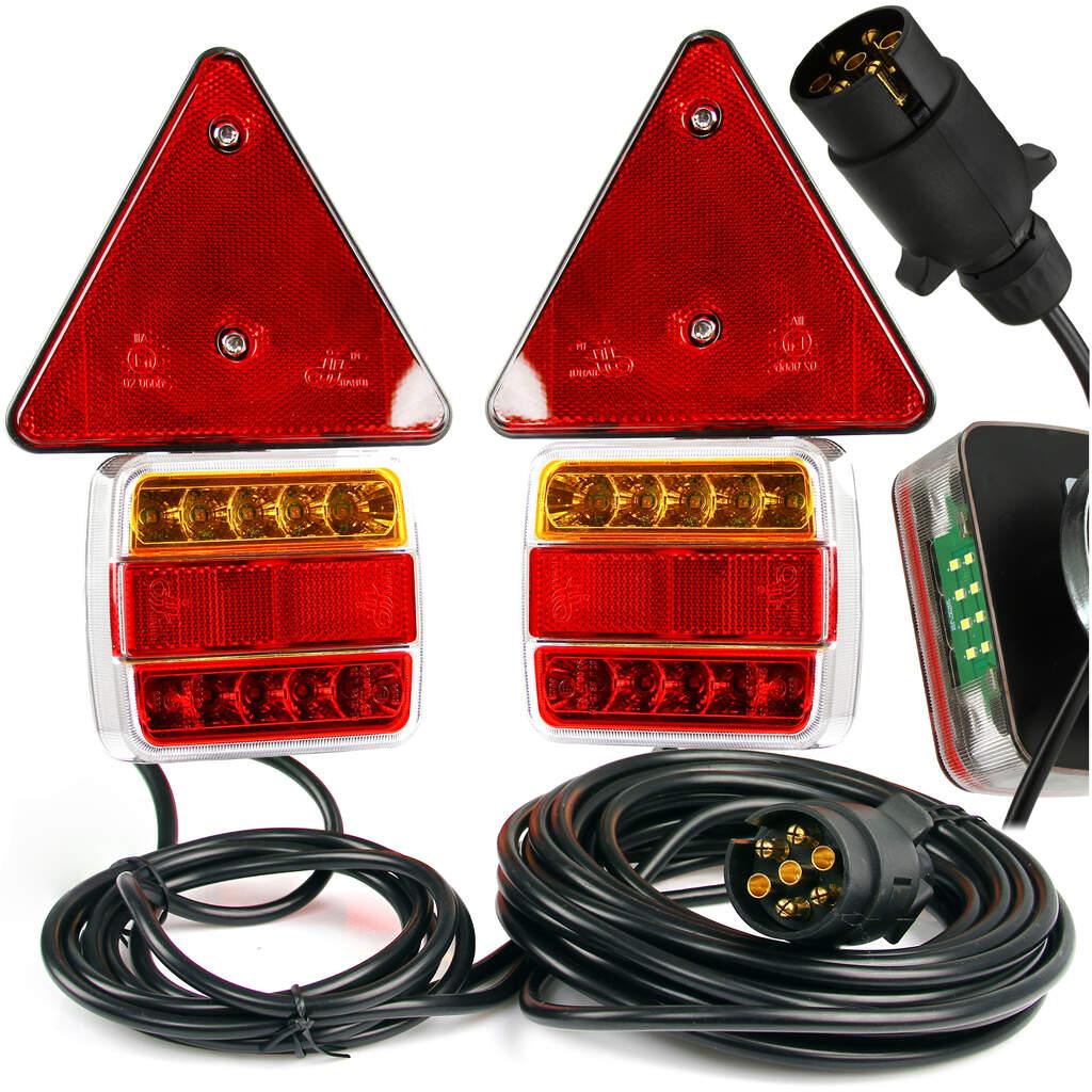 Set lampi LED magnetice pentru remorca,SET LAMPĂ MAGNET + TRIUNGHI/2-PACK! - Bjc tools