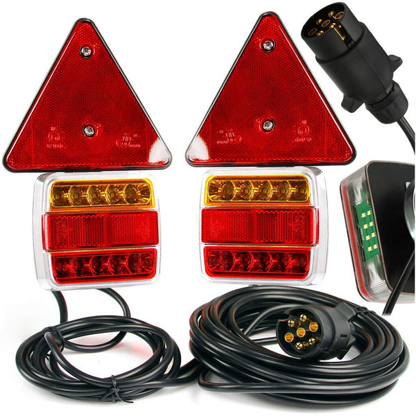 Set lampi LED magnetice pentru remorca,SET LAMPĂ MAGNET + TRIUNGHI/2-PACK! - Bjc tools