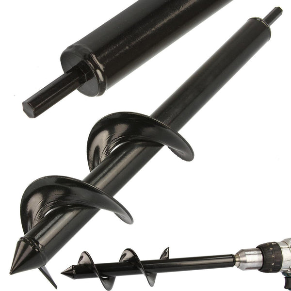 Burghiu spiralat pentru gradina, compatibil cu bormasina 8X35cm - Bjc tools