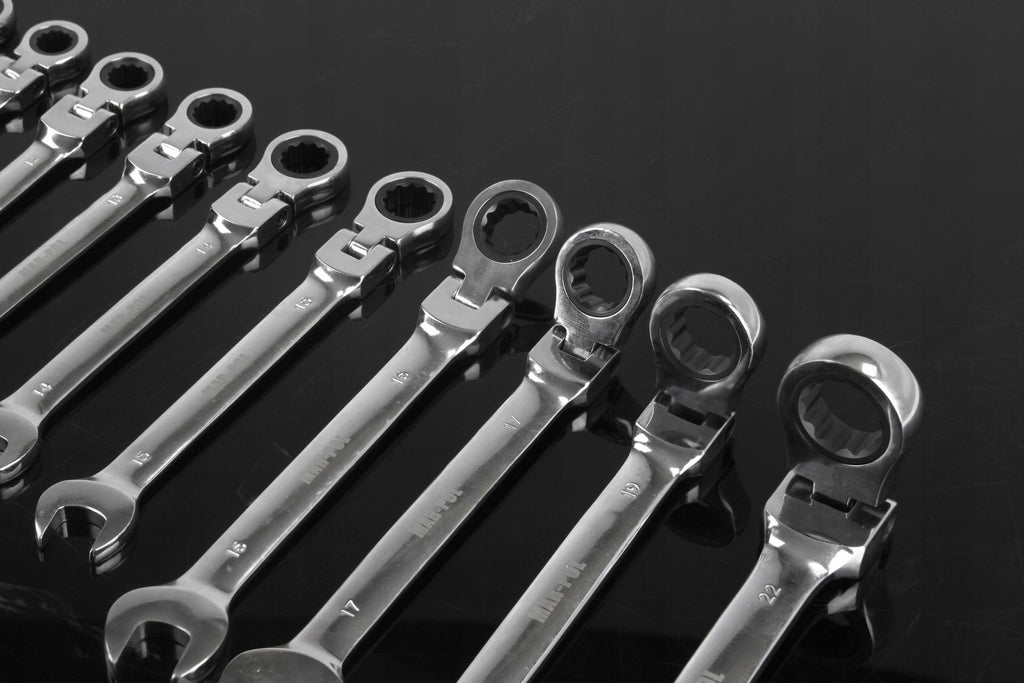 Set chei profesionale combinate cu clichet articulate 8-22mm 12 elemente - Bjc tools
