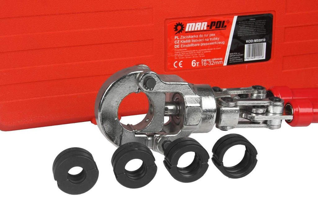 Cleste hidraulic 6t manual pentru sertizat conectori conducte tevi PEX 16-32mm U+TH - Bjc tools