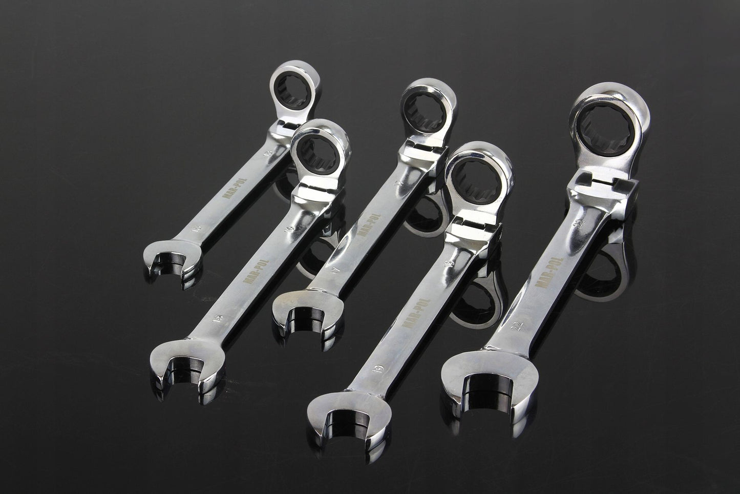 Set chei profesionale combinate cu clichet articulate 8-22mm 12 elemente - Bjc tools