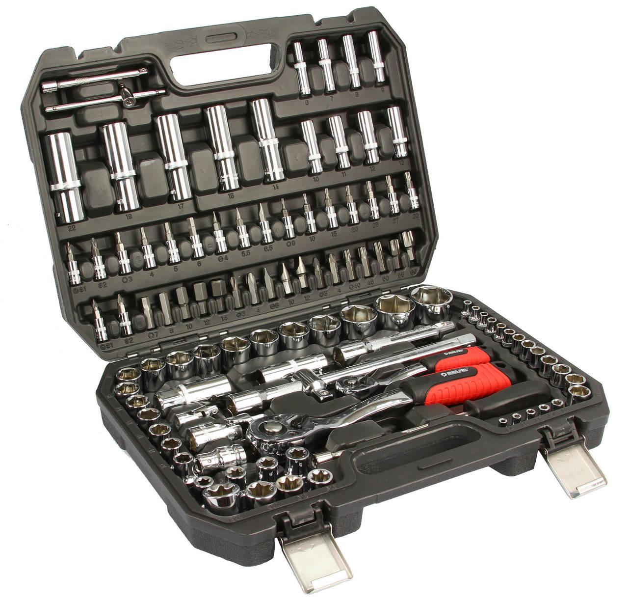 Trusa scule 108 piese profesionala , Set tubulare biti imbus chei - Bjc tools