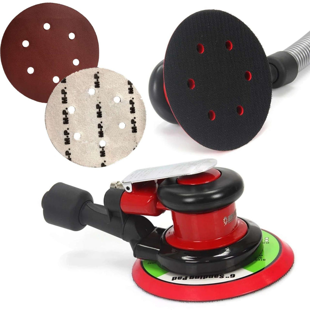 Disc abraziv cu gauri pentru slefuitor 150mm granulatie 80 - Bjc tools