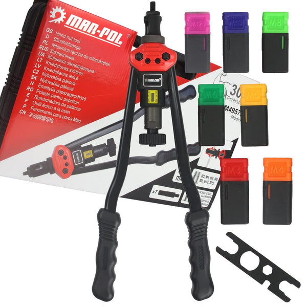 Cleste nituit piulite M3 - M12 cu manere lungi 410mm Profi - Bjc tools