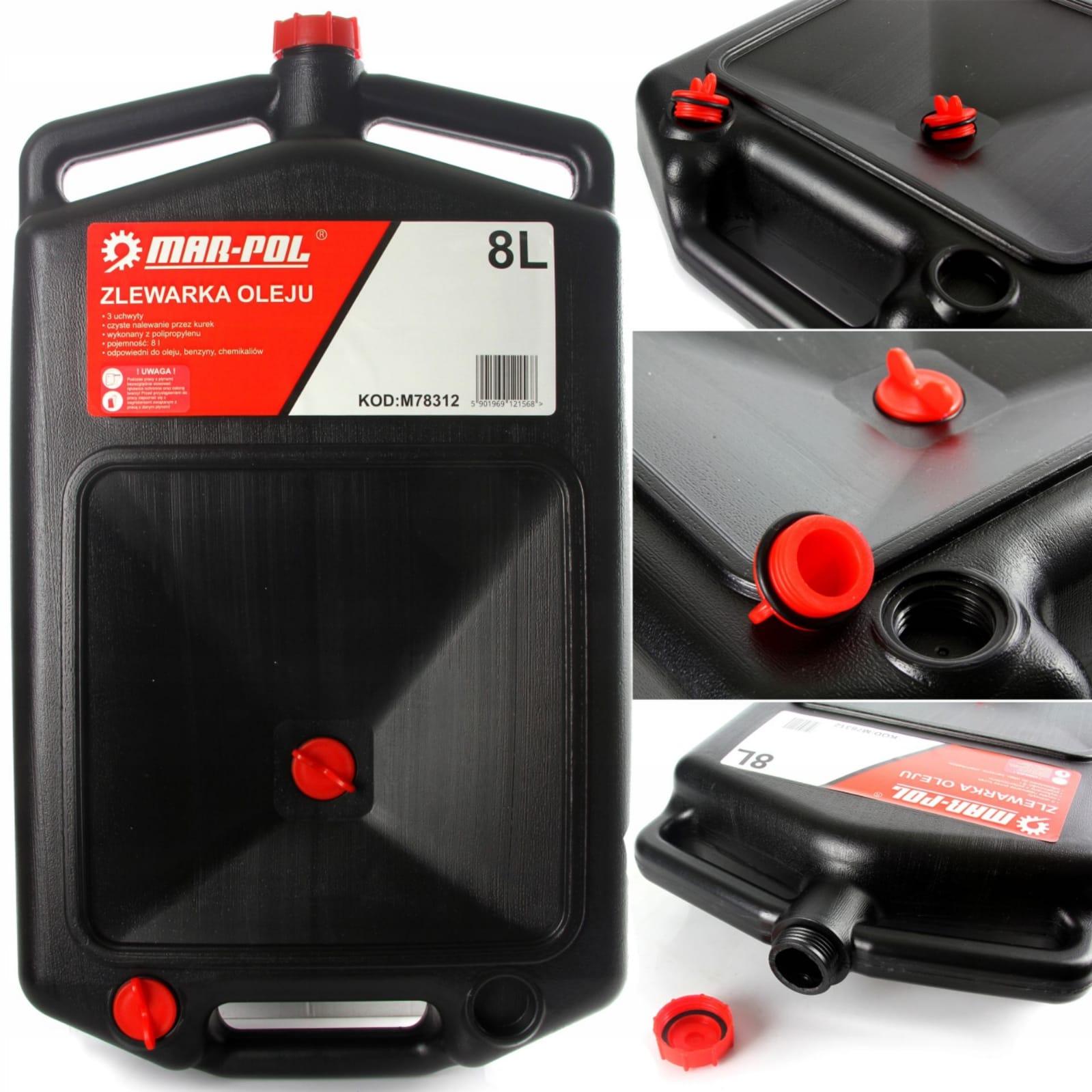 Recipient pentru colectarea uleiului uzat motorina benzina si produse chimice 8 litri, tava ulei - Bjc tools Imagine principală a produsului