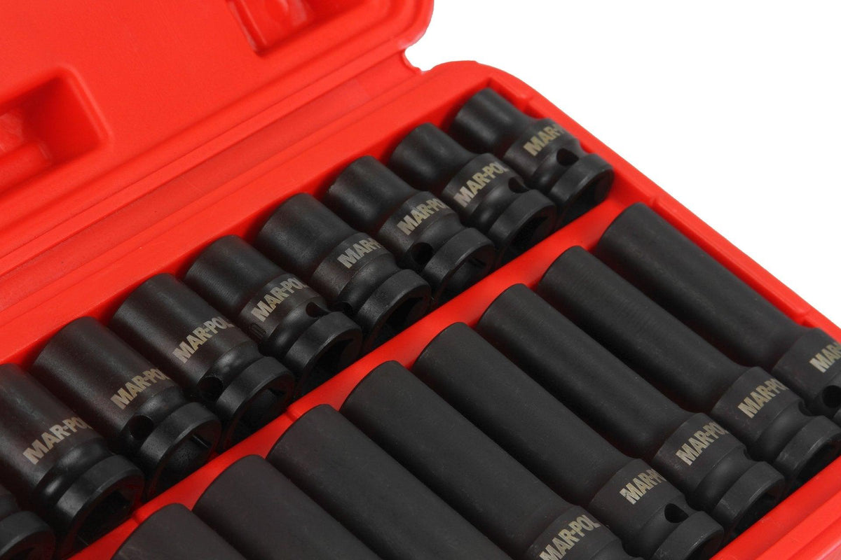 Trusa chei tubulare de impact 1/2 20 piese scurte si lungi - Bjc tools