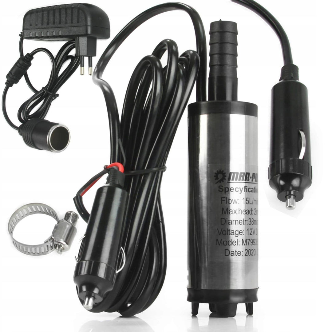 Pompa submersibila transfer ulei si motorina 12v si 220v 38mm din inox - Bjc tools