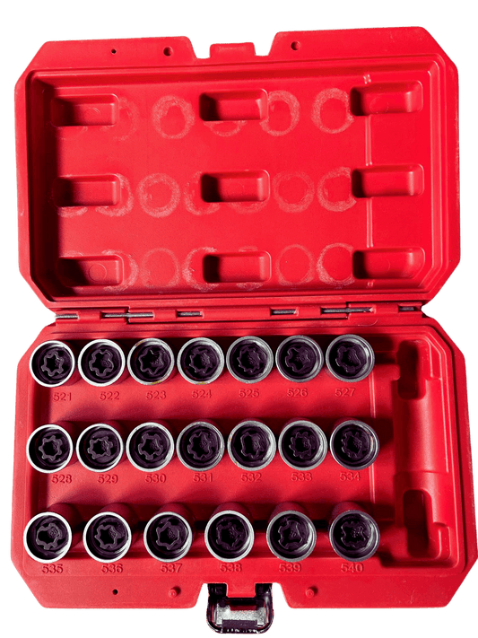Set chei pentru desfacerea antifurtului jante VAG, 21 piese, trusa - Bjc tools