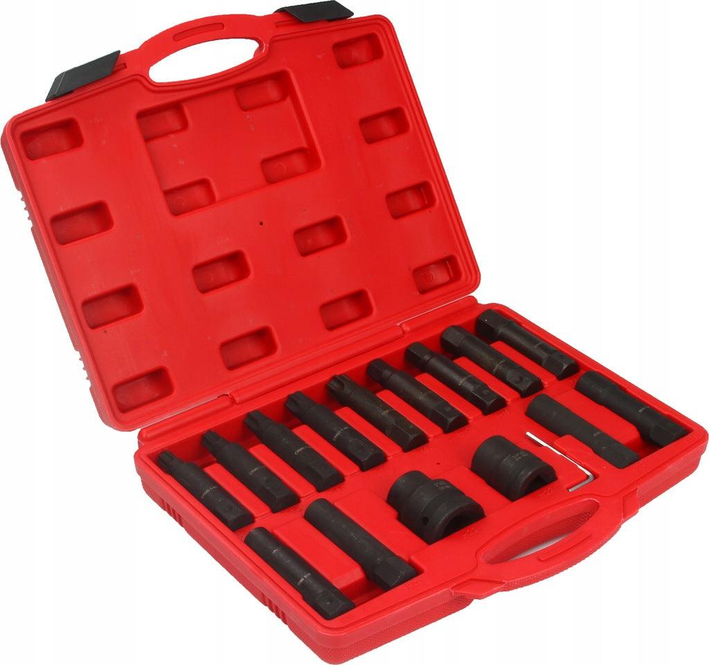 Trusa Biti hexagon, torx si tubulare torx E de impact 3/4 si 1Tol ptr camioane 16 piese BJC - Bjc tools