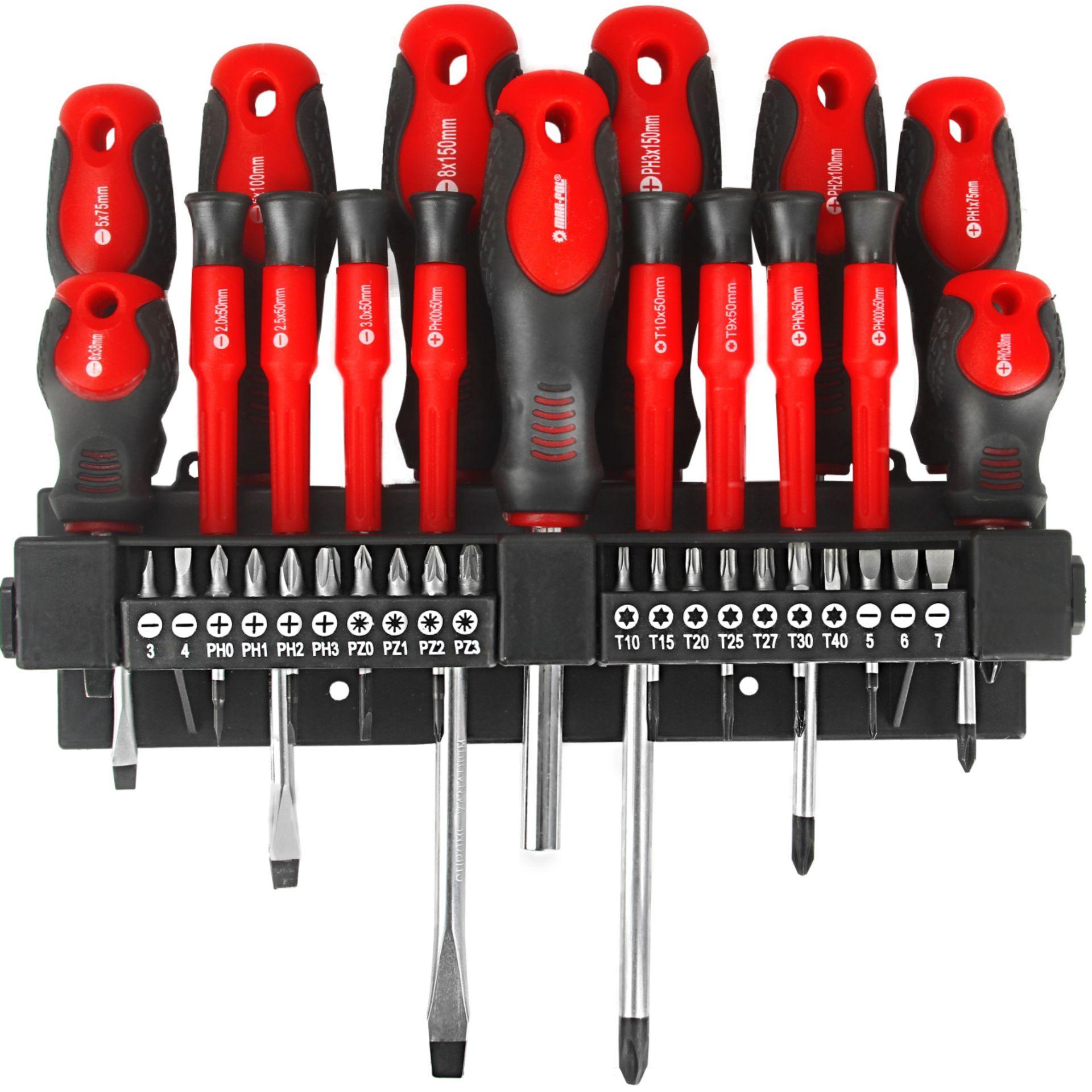 Set Surubelnite magnetizate 36 piese Chrome Vanadium , Set surubelnite drepte stea de precizie si biti - Bjc tools