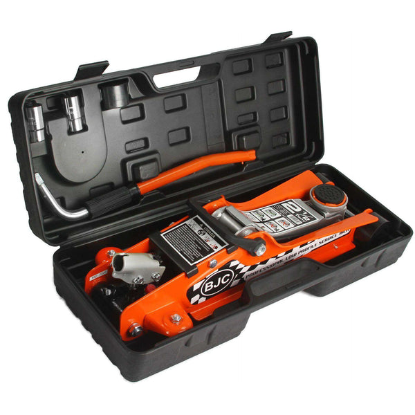 Cric hidraulic profesional crocodil 2.5 tone profil scazut cheie roti si valiza - Bjc tools